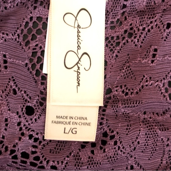 🦚Pick 2/$12- Jessica Simpson Purple Lace Bralette- Size L- New Without Tags! - Picture 4 of 4